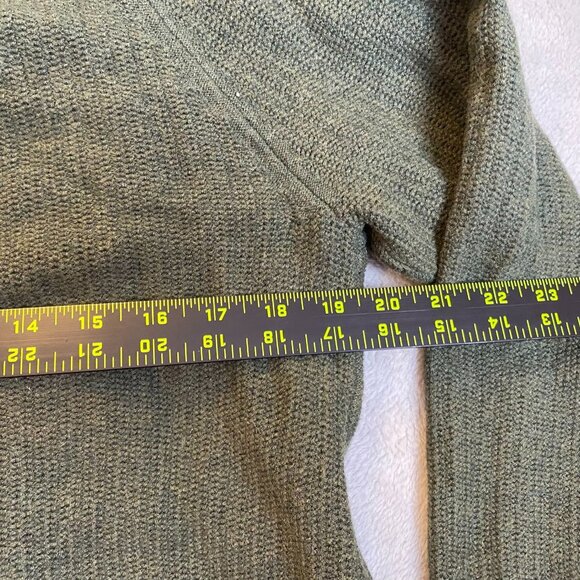 Gap Women's Cardigan Sweater M Olive Green Open Wool Blend - Picture 6 of 11